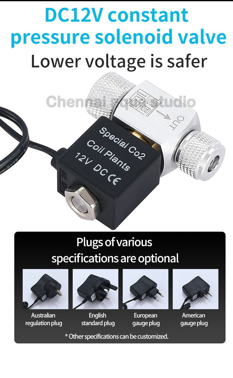 ZRDR DIY Co2 Generator 2L DC12V Constant pressure solenoid valve Lower voltage ios safer