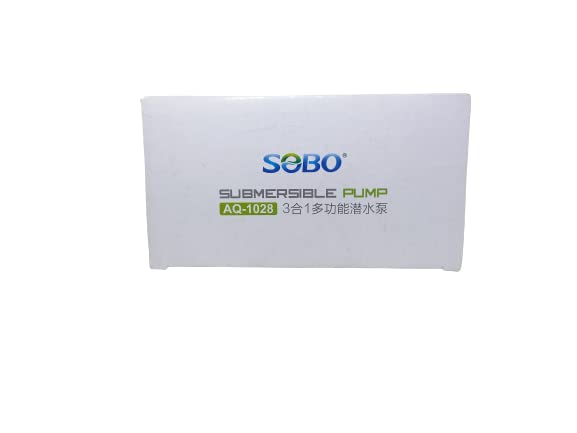 SOBO Submersible Pump (Model: AQ-1028 AC 220-240v 50/60Hz,Power:10W F.max: 800L/H, H.Max:1M)