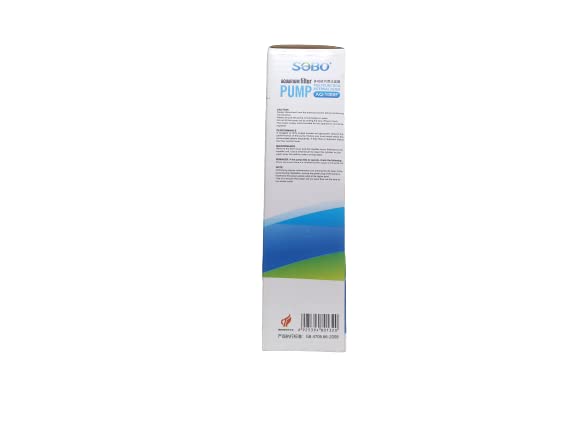 SOBO Aquarium Internal Filter Pump (Model : AQ- 1000F,Power: 15W, Output: 1000L/H Ac 220-240v 50/60HZ)