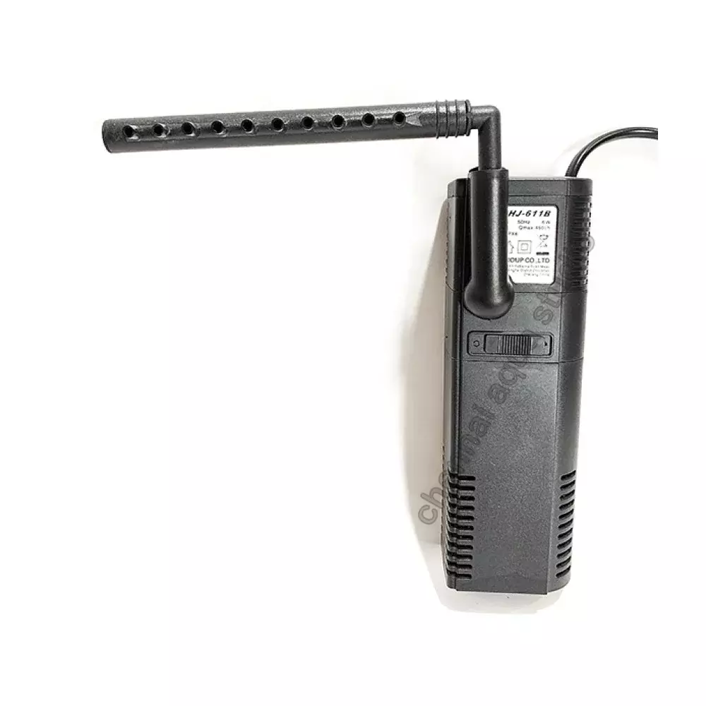 SunSun HJ-611B Internal Submersible Filtration Pump β 6W, 500 L/H | Quiet Aquarium Filter with Spray Bar & Venturi Air Pipe for Fresh & Saltwater Tanks
