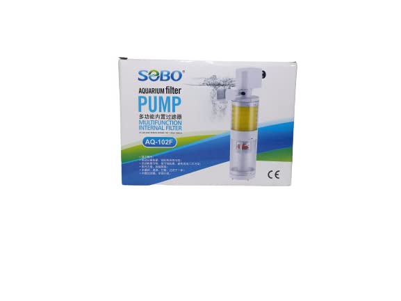 SOBO Aquarium Multifunction Internal Filter Pump (Model : AQ- 102F,Power: 15W, Output: 1200L/H Ac 220-240v 50/60HZ)