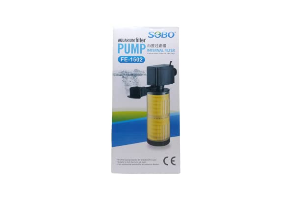 SOBO Aquarium Internal Filter Pump (Model : FE- 1502,Power: 15W, Output: 1200L/H Ac 220-240v 50/60HZ)