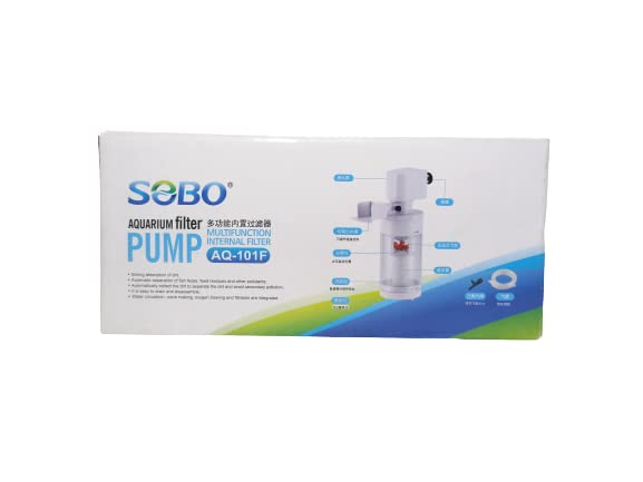 SOBO Aquarium Multifunction Internal Filter Pump (Model : AQ- 101F,Power: 10W, Output: 800L/H Ac 220-240v 50/60HZ)