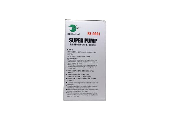 RS Electrical Super Pump (Model : RS- 9901,Power: 5W, Output: 5L/M Ac 220-240V/ 50HZ) Super Noiseless Air Pump with 2 Air Outlets