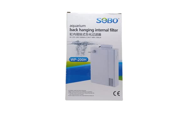 Sobo WP-200H Aquarium Back Hanging Internal Filter for Fish Tank Aquarium Water Filtration