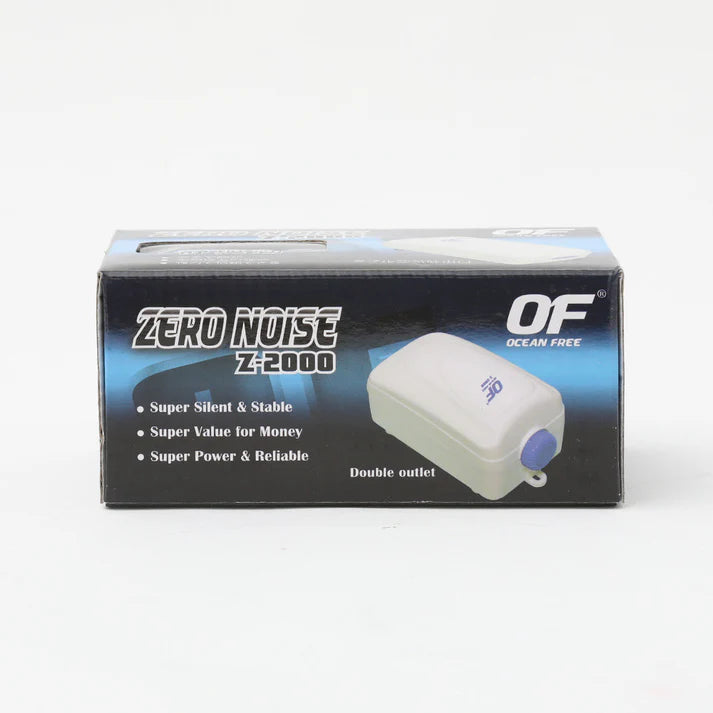 Ocean Free Super Silent Z - 2000 Zero Noise Aquarium Double Way Air Pump 2400cc / Min