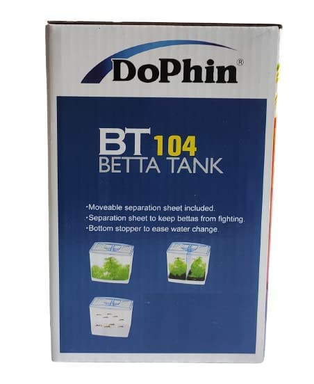 Dophin BT104 Betta Tank (Small Size Plastic Fish Tank for Betta and Small Fishes)
