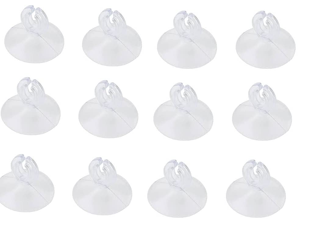MR Traders Aquarium Normal Chukker 12pcs Aquarium Fish Tank Suction Cups Airline Pump Tube Holders Clips Clamps