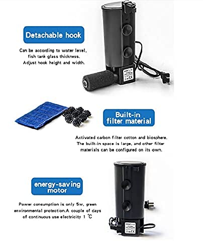 SOBO WP-208H Hang on Sponge Aquarium Filter (Biological Filtration for Salt Water and Fresh Water)