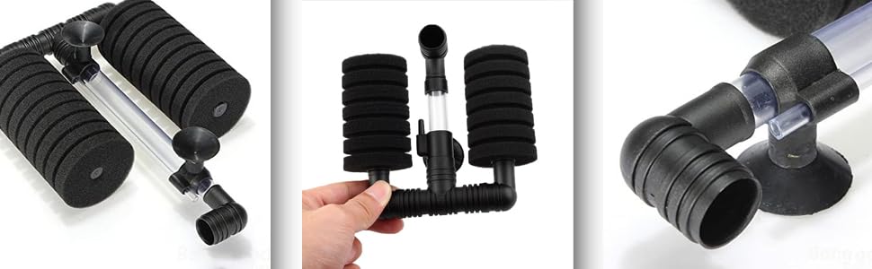Bio-Sponge Filter Air Filter Double Sponge Water Filter Best For Shrimp Tank Big Size