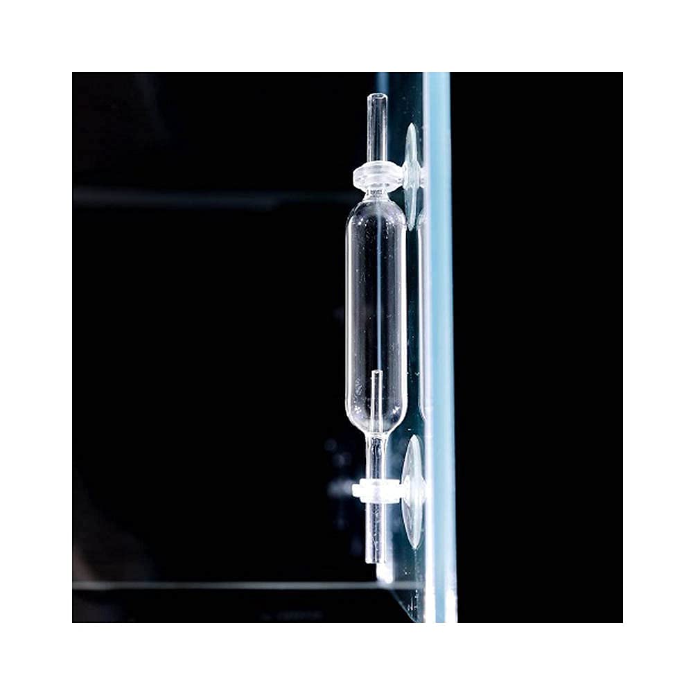 Glass CO2 Bubble Counter with Check Valve, 2m Transparent CO2 Tubing & 2 Suction Cups – Aquarium CO2 System Accessories
