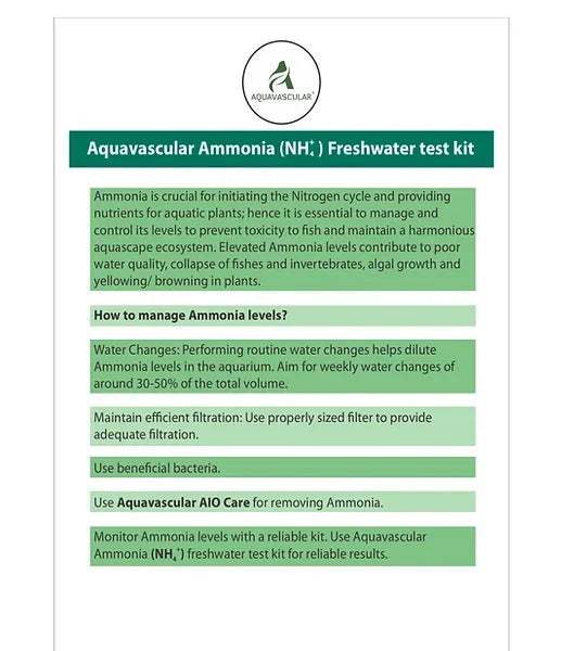 Aquavascular Ammonia Test Kit
