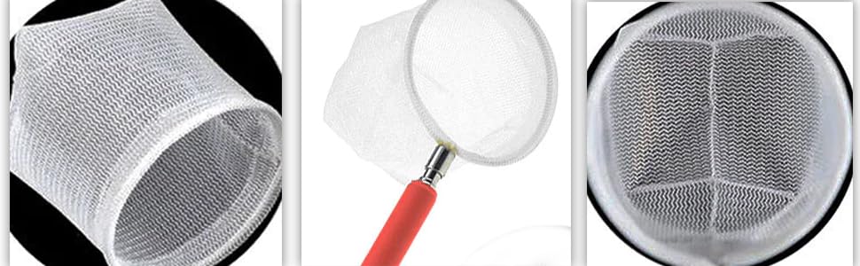 SS Small Net Extendable Handle Shrimp Net (Round) Pack of 1 (Colour May Varry) Aquarium Fish Net (13 cm x 5 cm)