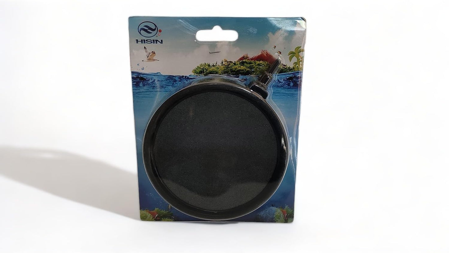 5-Inch (12.7 cm) Round Air Stone Disc Bubble Diffuser for Aquarium Fish Tank Black Color