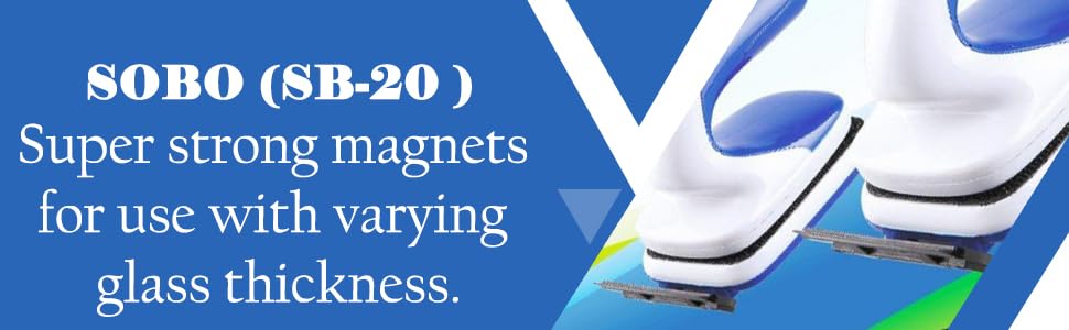 SOBO Floating Magnetic Glass Cleaner (SB-20 Glass Thickness up to 6-20 MM)