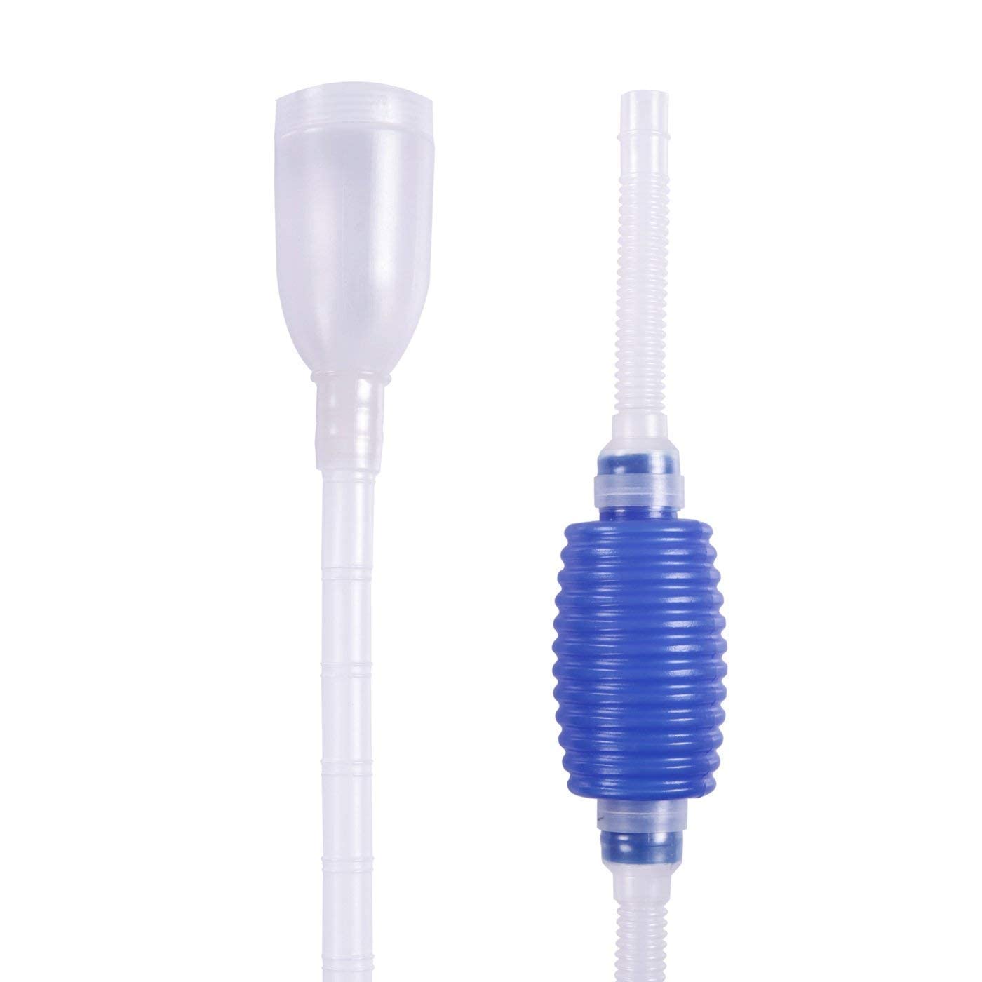 Aquarium Fish Tank Siphon Vacuum Water Pump Gravel Cleaner (White) (1.7 Meter)
