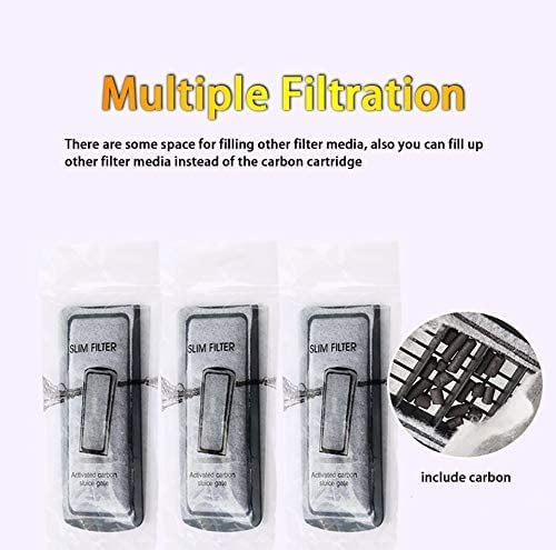 S0B0 WP-508H Slim Hanging Filter for Aquarium Fish Tank | Mechanical, Chemical & Biological Filtration | for Marine and Fresh Water Tank | Power: 6.8W | F.Max: 680L/H | Original