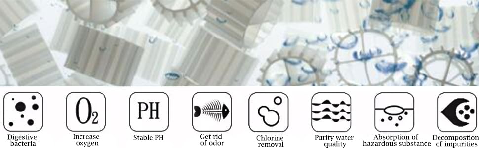 MR TRADERS K1 Bio Filter Media 500g Content Size - 500g (Approx 1000-1800 Pieces)