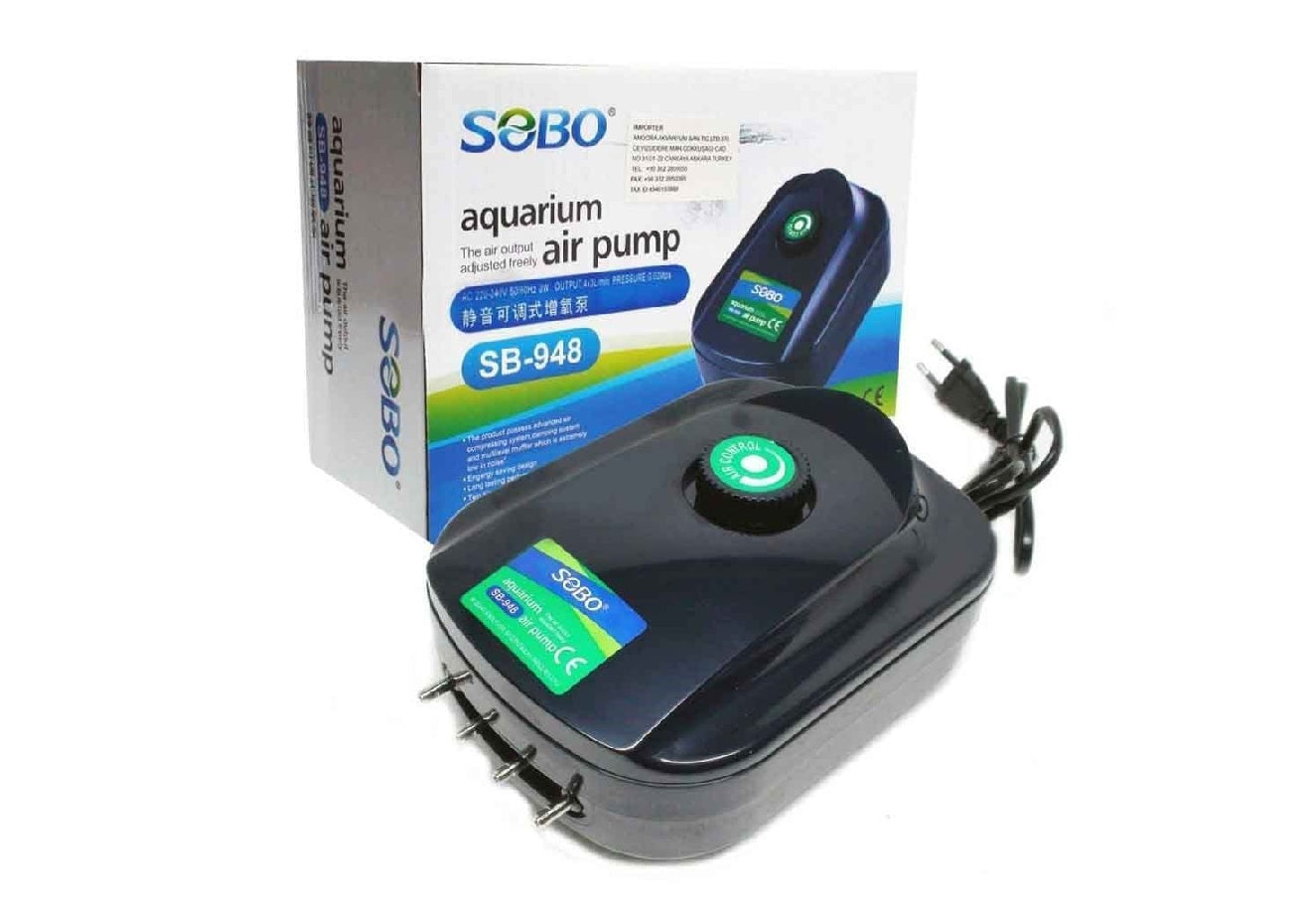 SOBO Sb-948 4 Aquarium Fish Tank Air Pump, Pack of 1