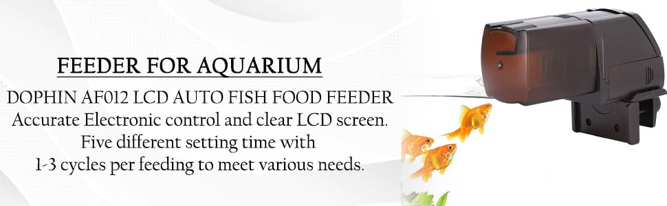 DOPHIN LCD Screen Automatic Fish Food Feeder for Aquarium (Model: AF 012)