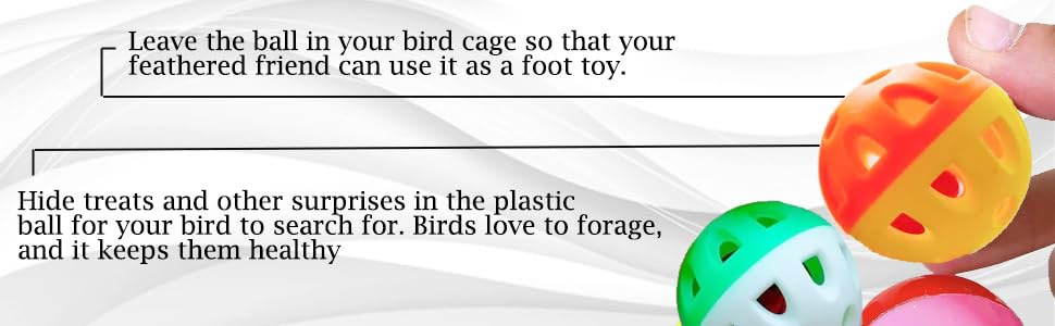 Bird Ball Toys with Rattler for Birds Playing Toys (Pack of 4) Birds
