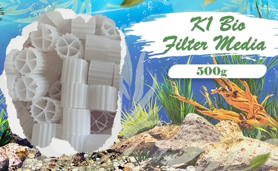 MR TRADERS K1 Bio Filter Media 500g Content Size - 500g (Approx 1000-1800 Pieces)