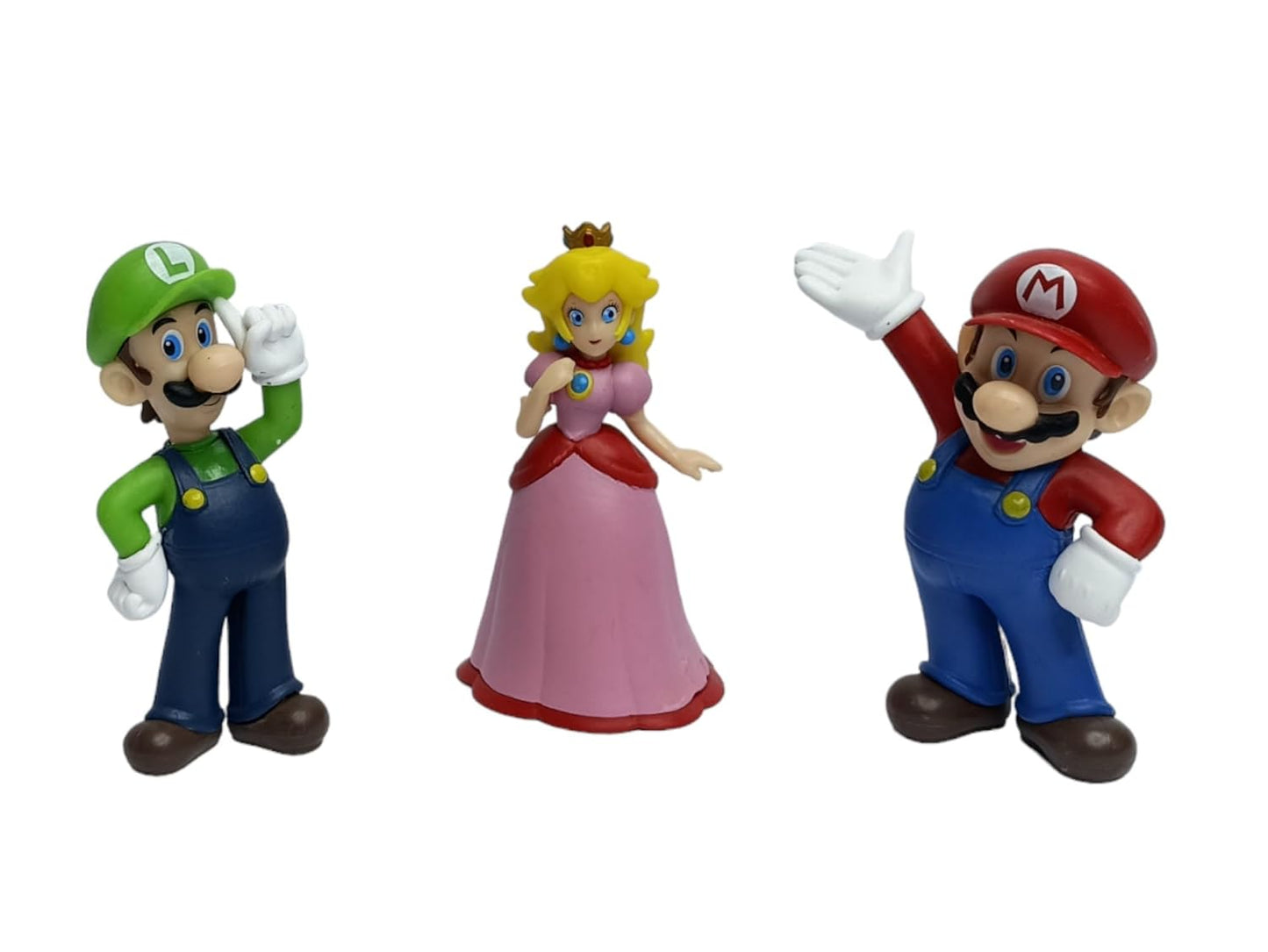 Mario Bros Toy Set of 5 Mario Luigi Princess Peach Bowser Yoshi