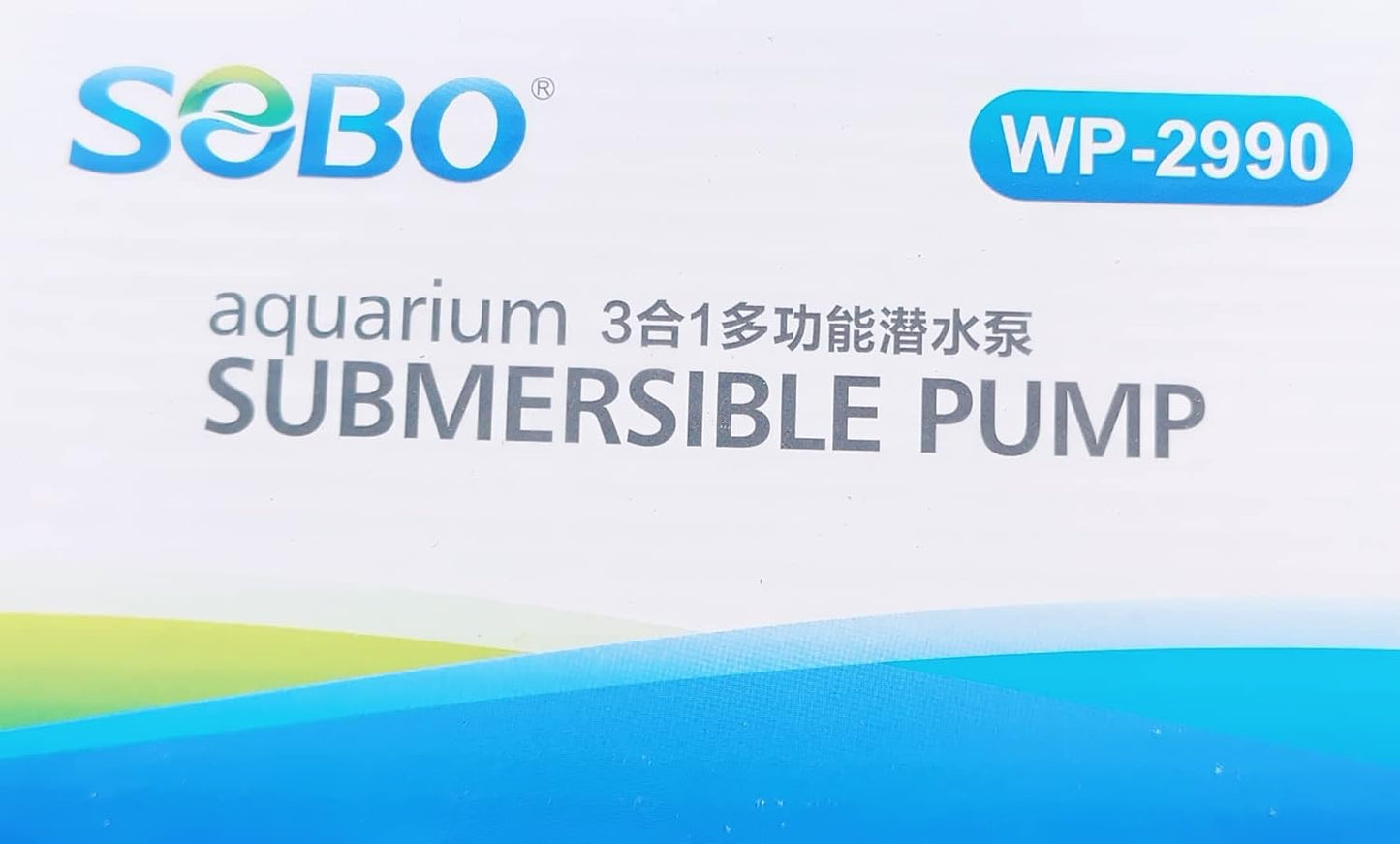 SOBO WP-2990 Multifunction Submersible Pump for Aquarium Fish Tank ( Model WP - 2990 F.MAX 1500 L/H )