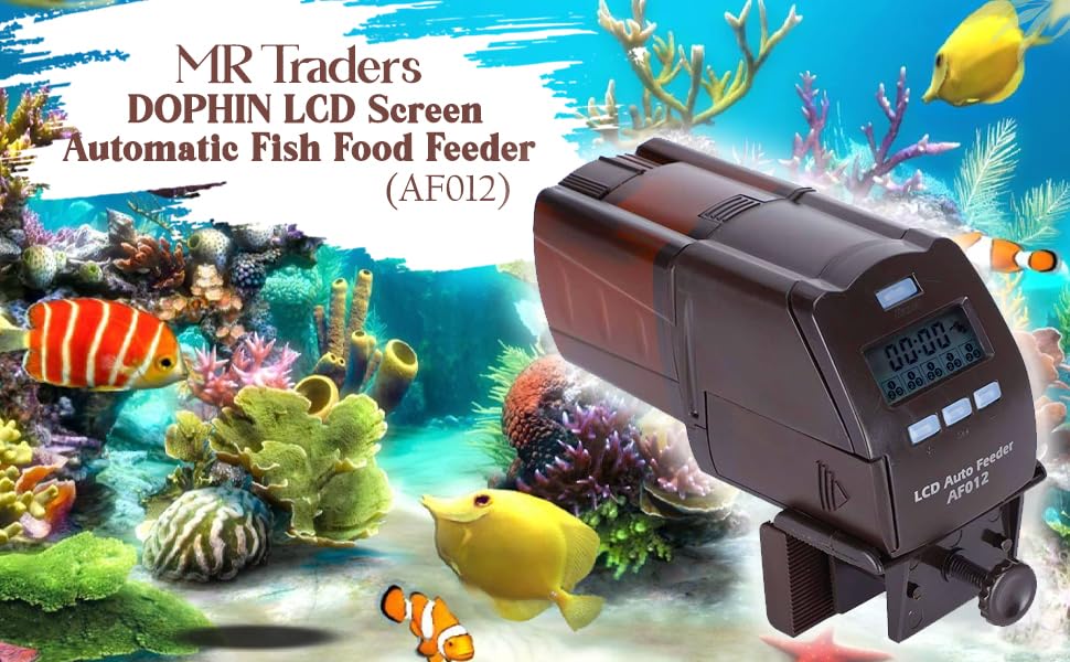 DOPHIN LCD Screen Automatic Fish Food Feeder for Aquarium (Model: AF 012)