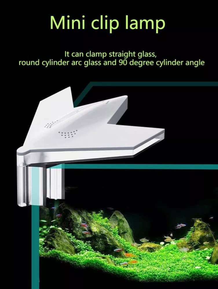 Jeneca X1 Mini Clip LED Aquarium Light β Compact LED Lamp with Clamp Mount for Small Tanks & Mini Aquascapes
