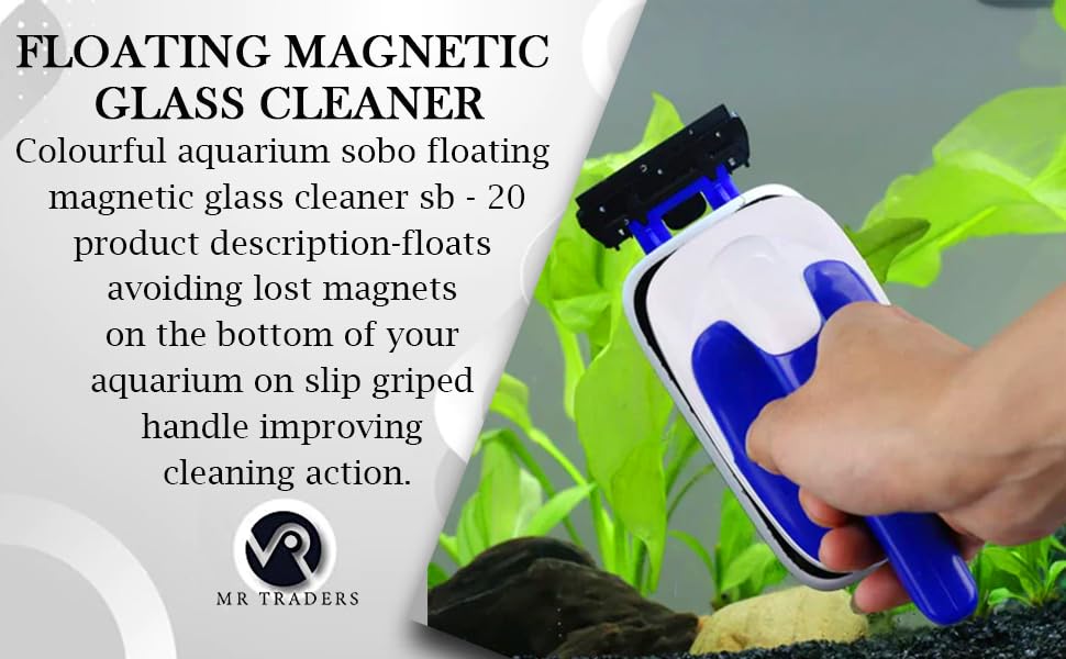 SOBO Floating Magnetic Glass Cleaner (SB-20 Glass Thickness up to 6-20 MM)