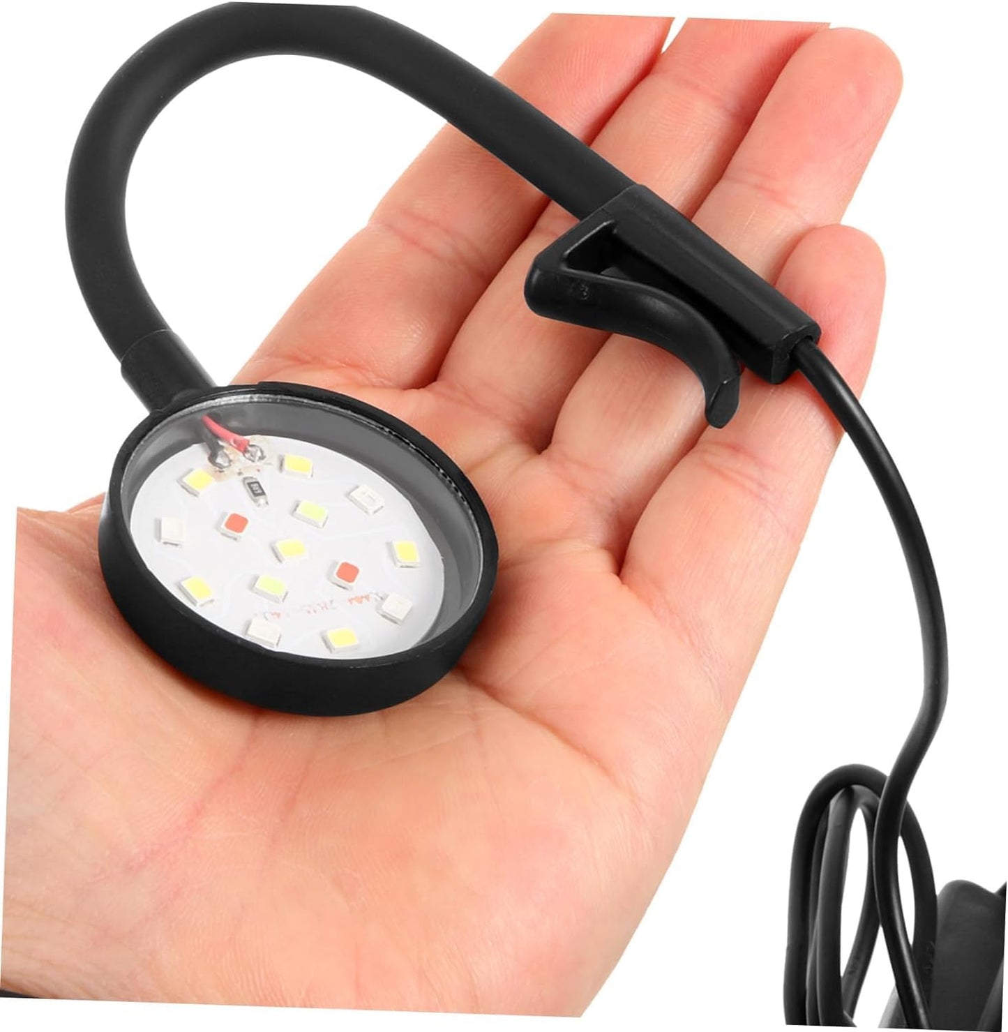 Ultra Mini Flexible Aquarium Fish Light 3Watts WRGB LED Light Flexible Neck 360 Degree Rotatable Splash Proof Suitable Only for Bowl and Mini Tank Upto 1 Feet