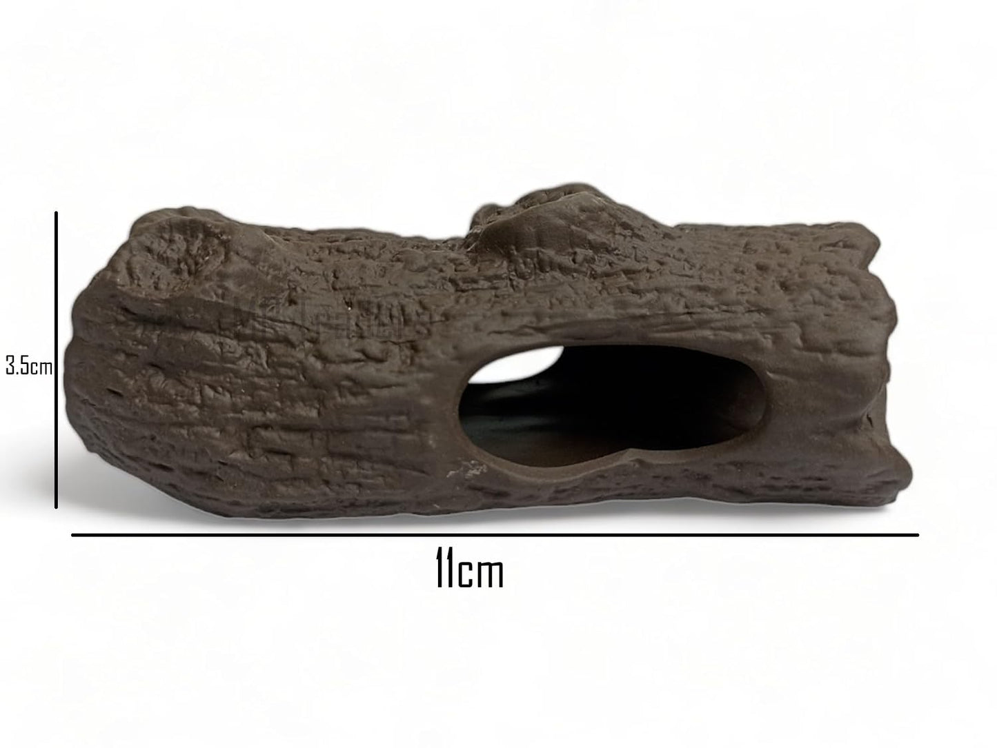 Natural Clay Tree Trunk Aquarium Hide Out Best for Shrimp Hide and smal Fish Size (11 * 4.5 * 3.5) Cm