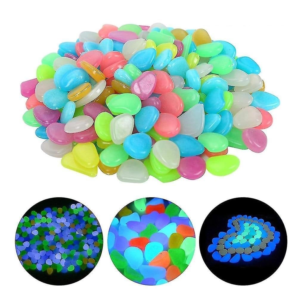 Aquarium Decoration Fish Tank Luminous Stones Fluorescent Fish Tank Ornament Decorative Stones Aquarium Decor Accessories (100g)