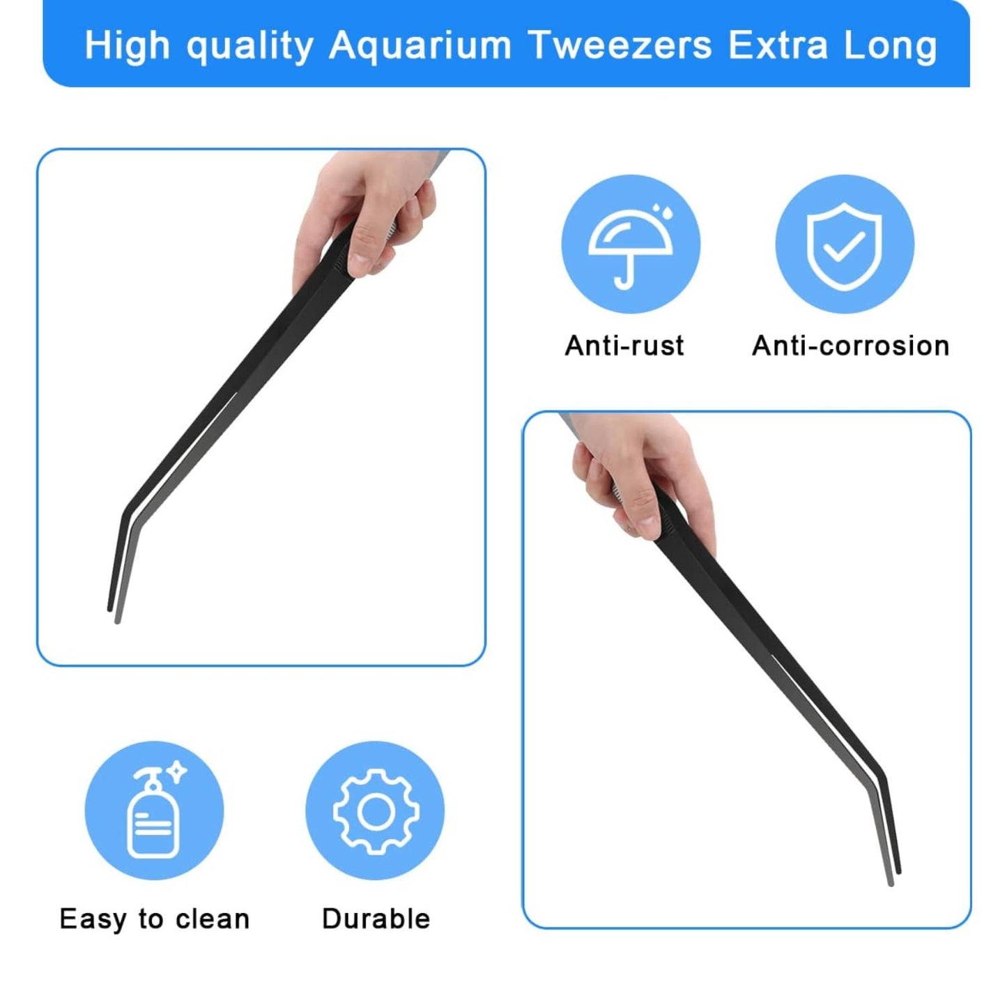 Black Tweezers 27cm/10.6 inches