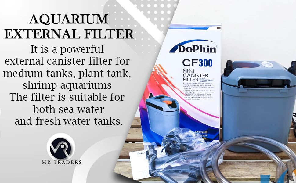 Dophin External Mini Canister Filter Model CF300 6.7W 410L/H