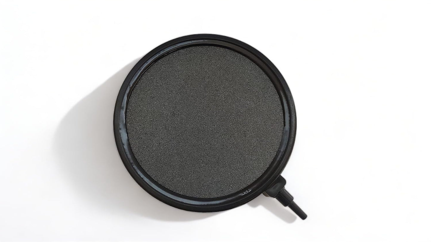 5-Inch (12.7 cm) Round Air Stone Disc Bubble Diffuser for Aquarium Fish Tank Black Color
