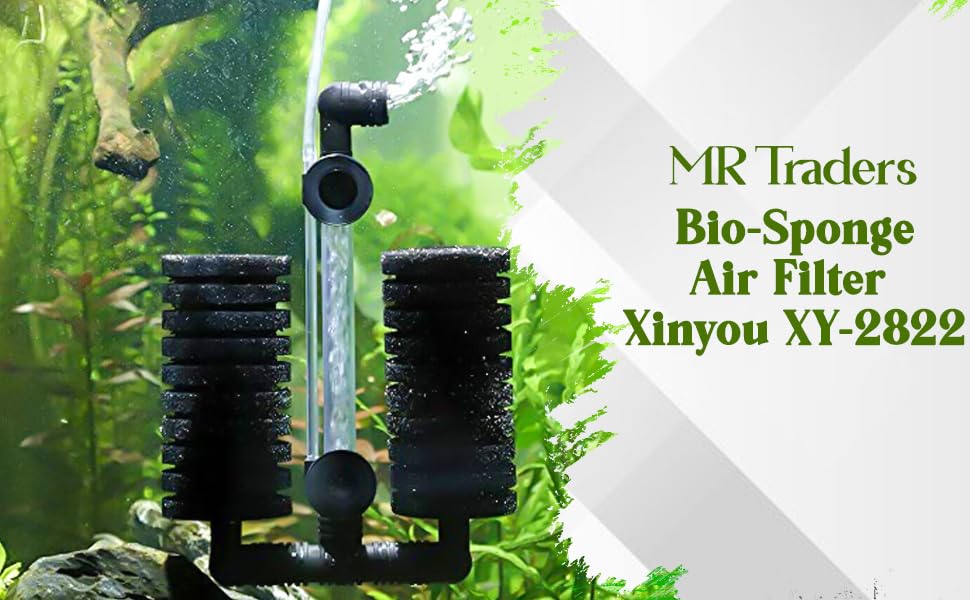 Bio-Sponge Filter Air Filter Double Sponge Water Filter Best For Shrimp Tank Big Size