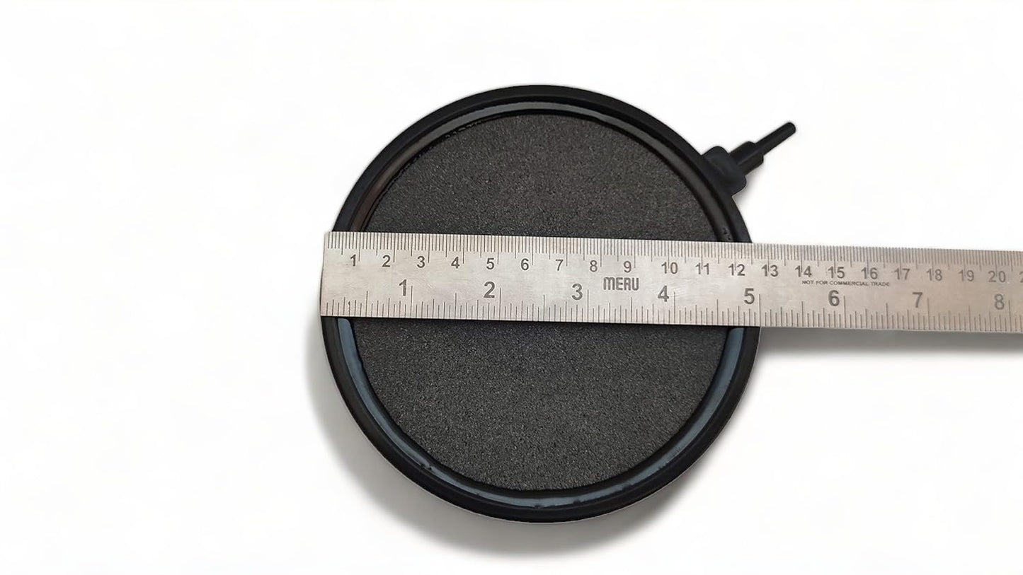 5-Inch (12.7 cm) Round Air Stone Disc Bubble Diffuser for Aquarium Fish Tank Black Color