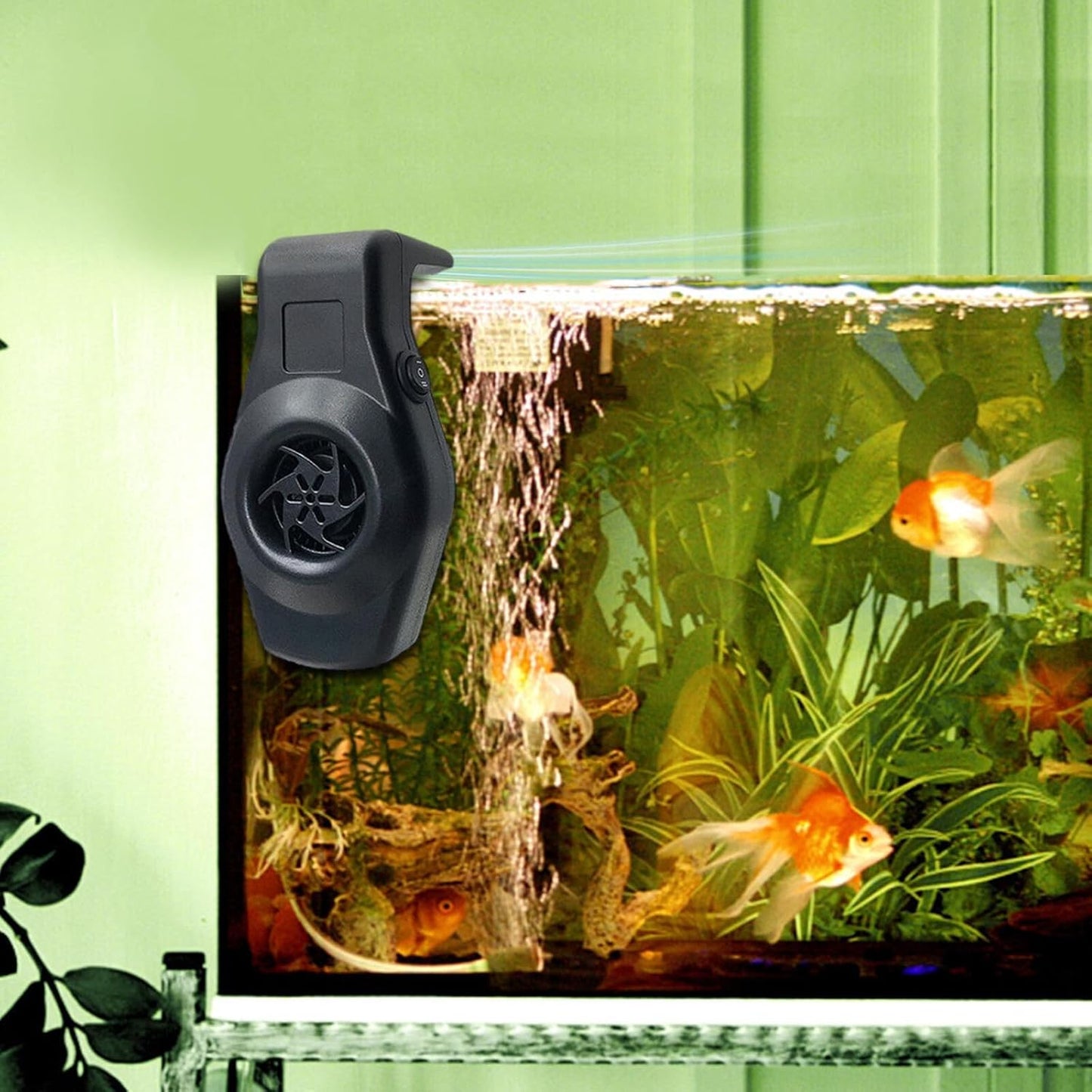 Cube One Aquarium Cooling Fan 2 Variable Speed, Aquarium Temperature Control Fan With Usb Cable Black Color