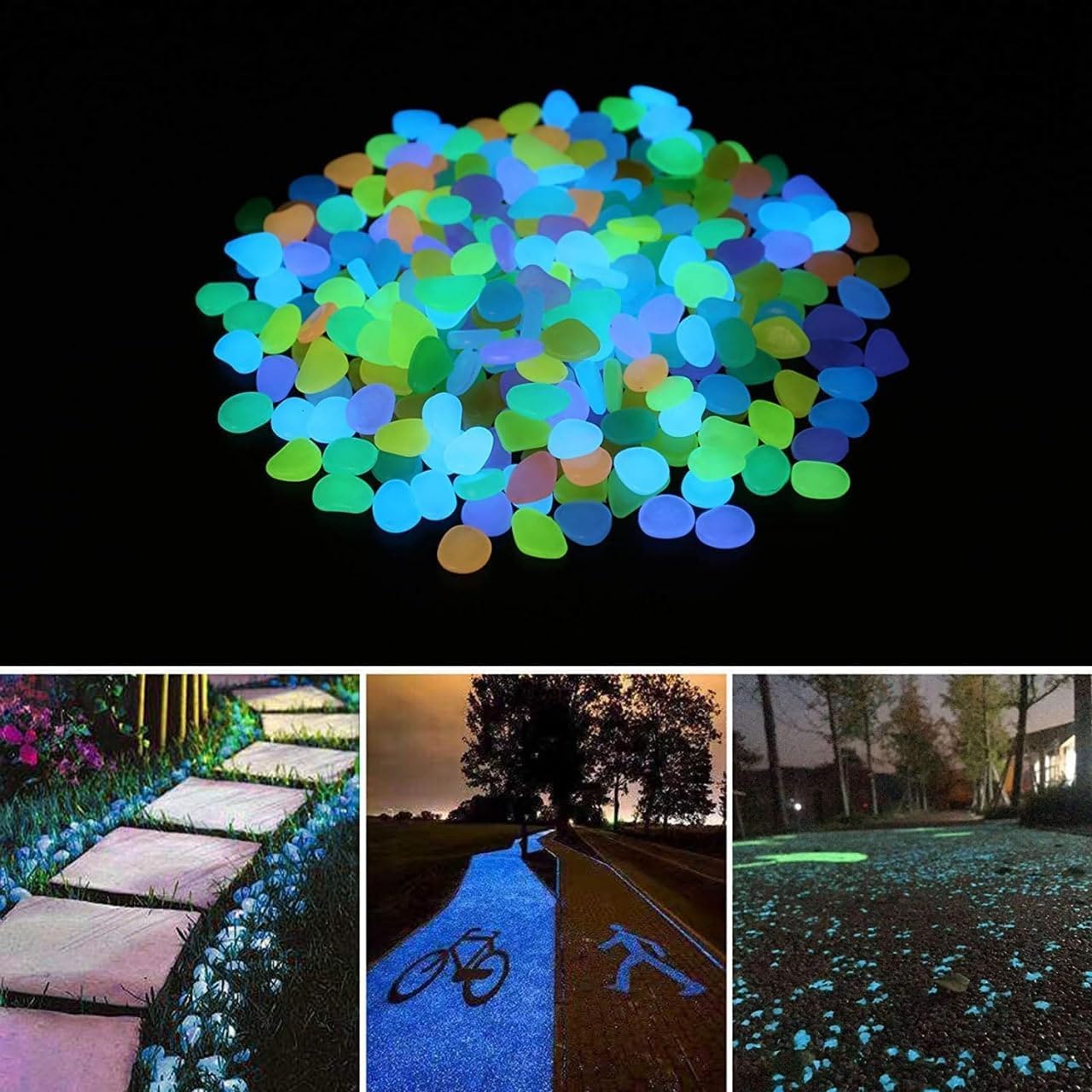Aquarium Decoration Fish Tank Luminous Stones Fluorescent Fish Tank Ornament Decorative Stones Aquarium Decor Accessories (100g)