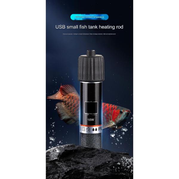 10W Mini USB Aquarium Heater | Constant Temperature Heater for Fish Tanks (Adapter Not Included) size 8.8cm