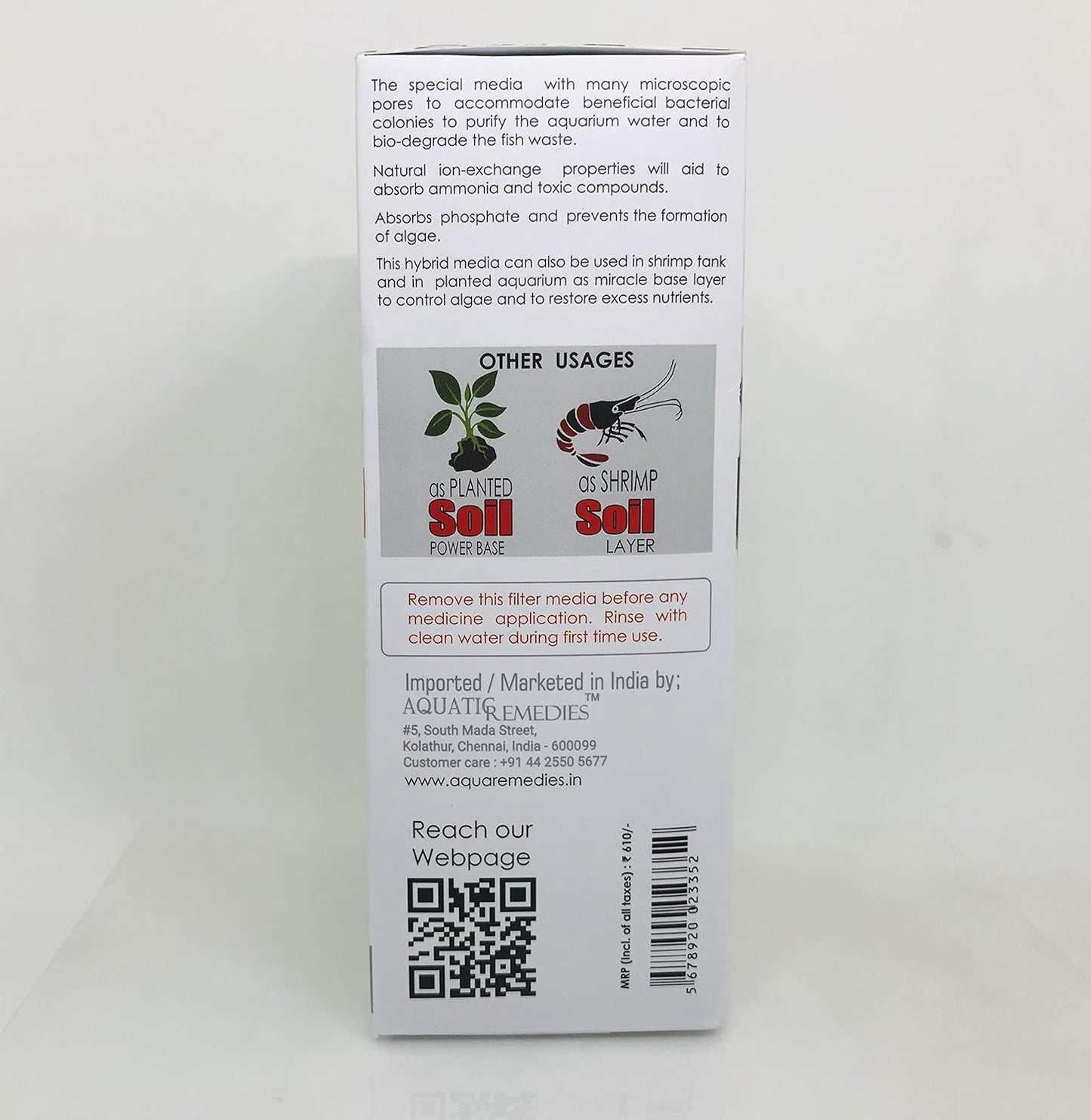 Aquatic Remedies X-Lone Filter Media for Fresh and Salt Water Aquarium White