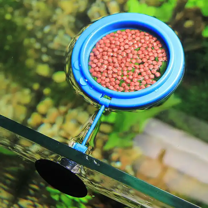 Aquarium Floating Fish Feeding Tray( Ring & square) with Suction Cup Include