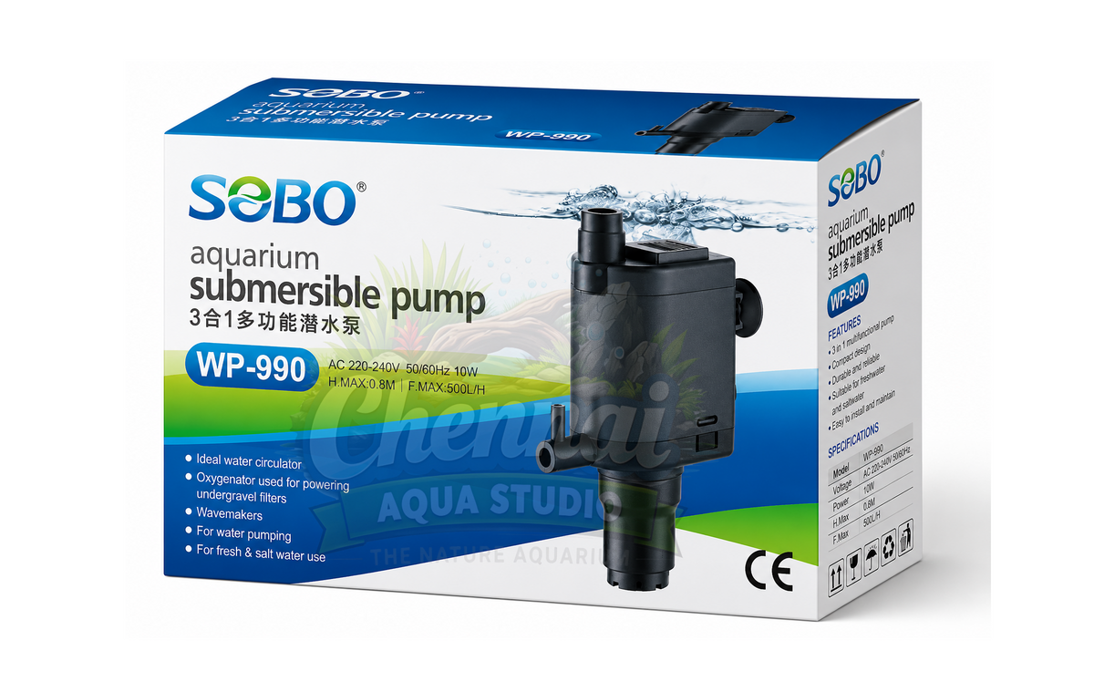 SOBO WP-990 Multifunction Submersible Pump for Aquarium Fish Tank ( Model WP - 990 F.MAX 500L/H )