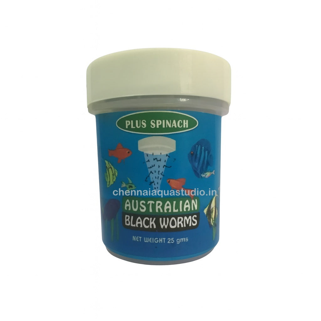 Australian Black Worms Plus Spinach – 25g