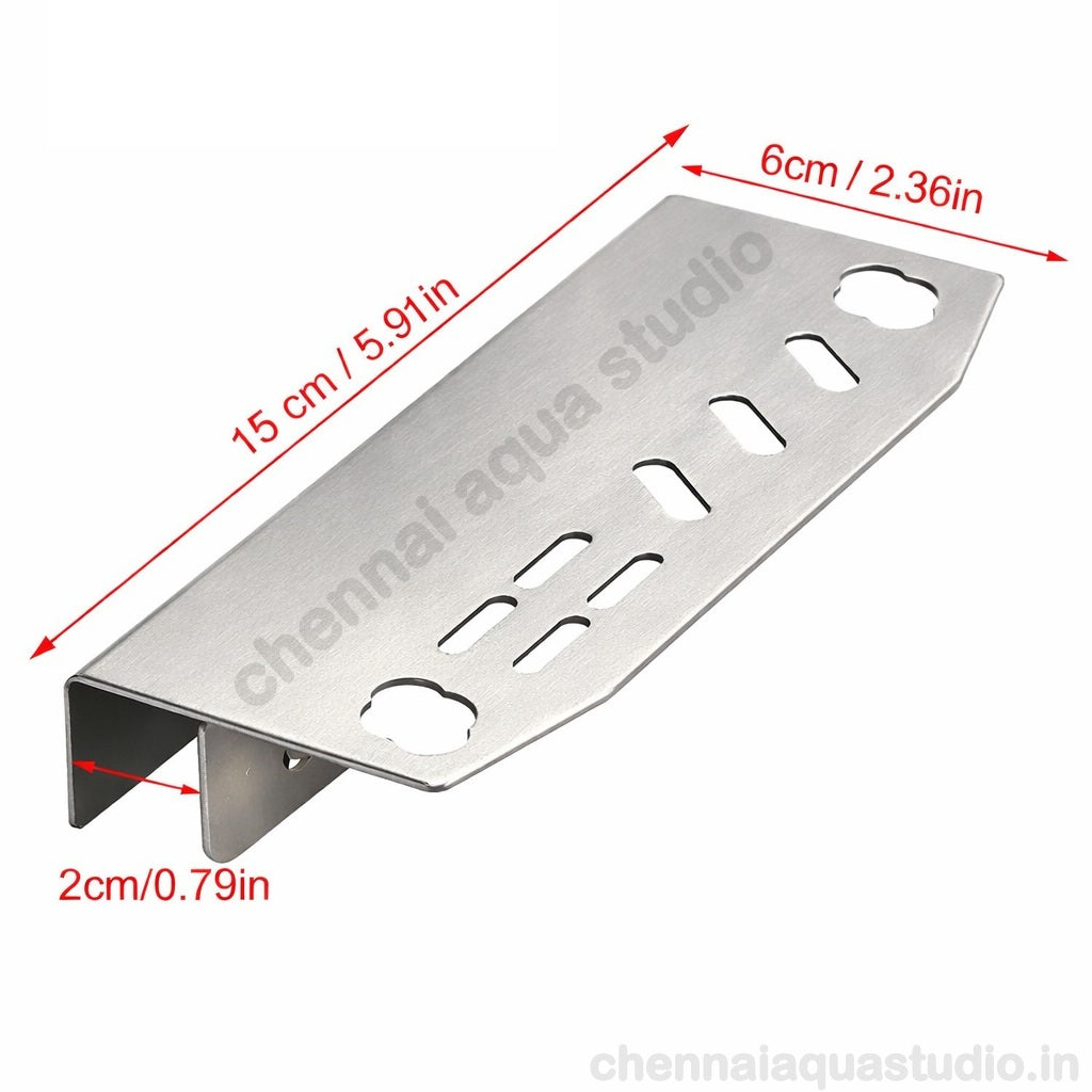 Stainless Steel Aquarium Tool Holder Rack | Tank & Cabinet Mount Storage for Tweezers and Scissors