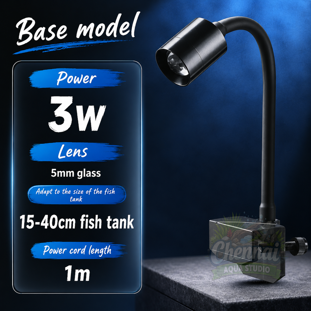 3W LED Spotlight for Vivarium, Terrarium & Aquarium Fish Tank Landscape Light