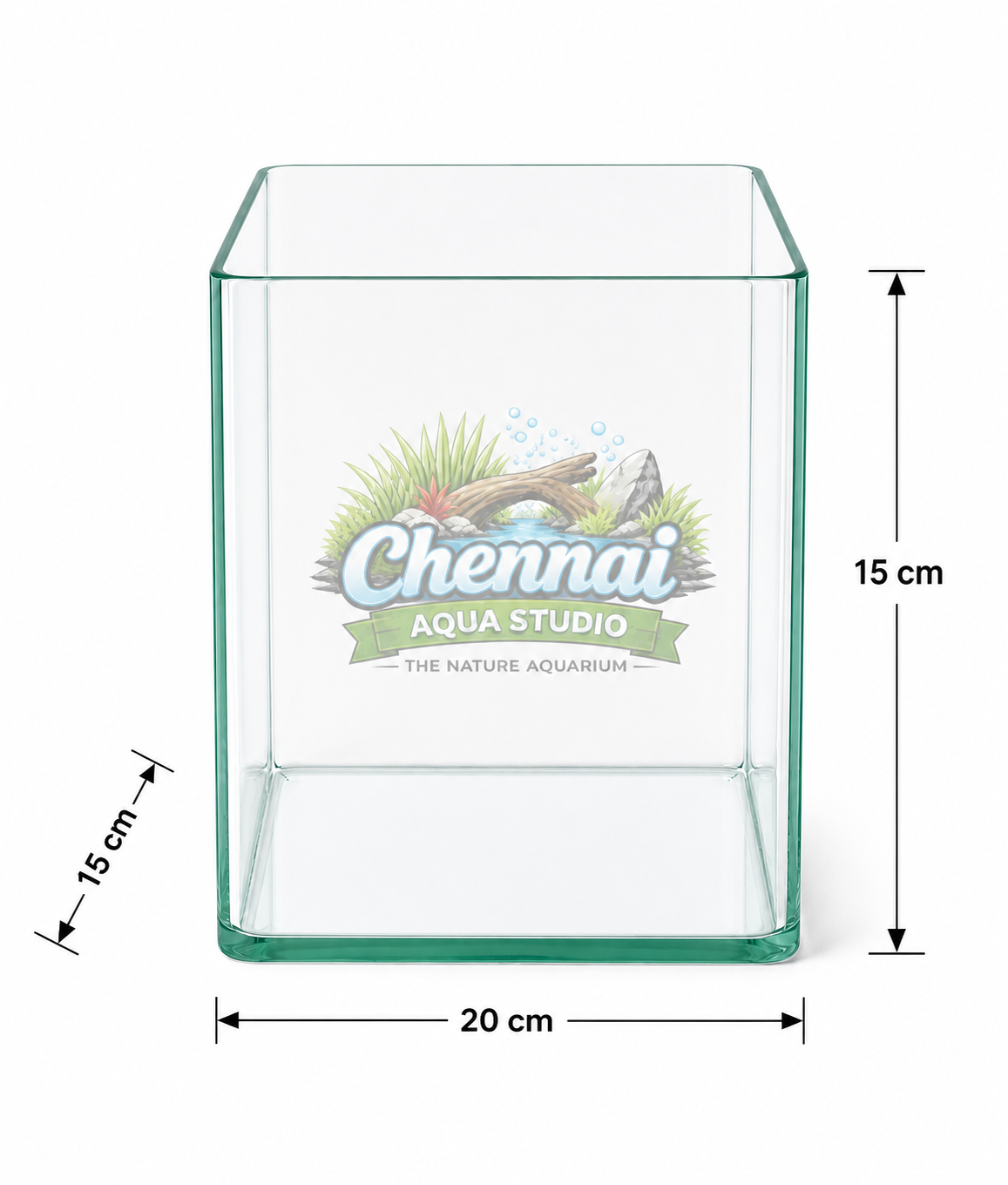 Beta Tank (Size L*W*H = 6*6*8 inches) 4 mm Glass
