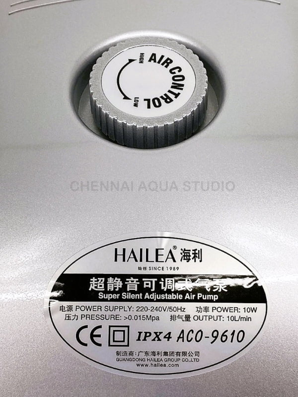 Hailea ACO 9610Super Silent Adjustable 4 Way Air Pump 10W